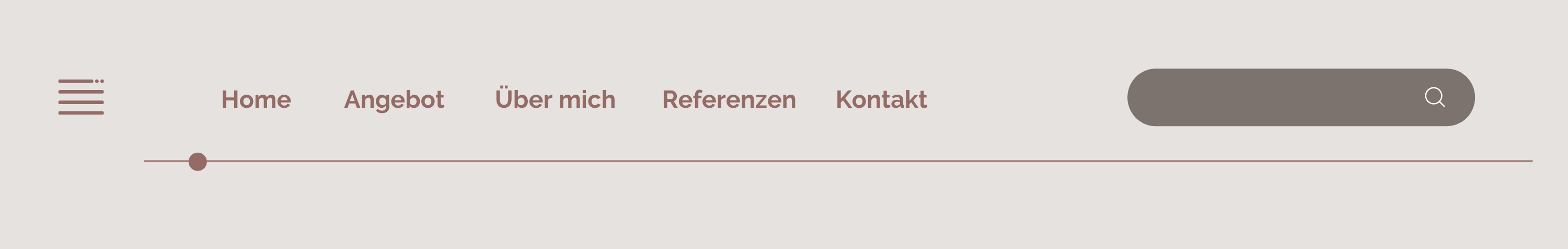 One Pager Menü Beispiel
